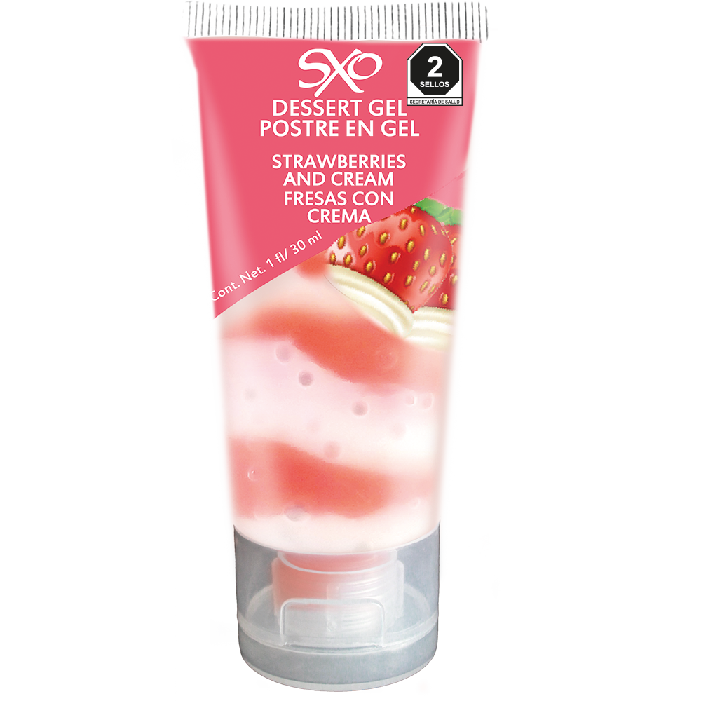 Postre en Gel - sabor Fresas con crema