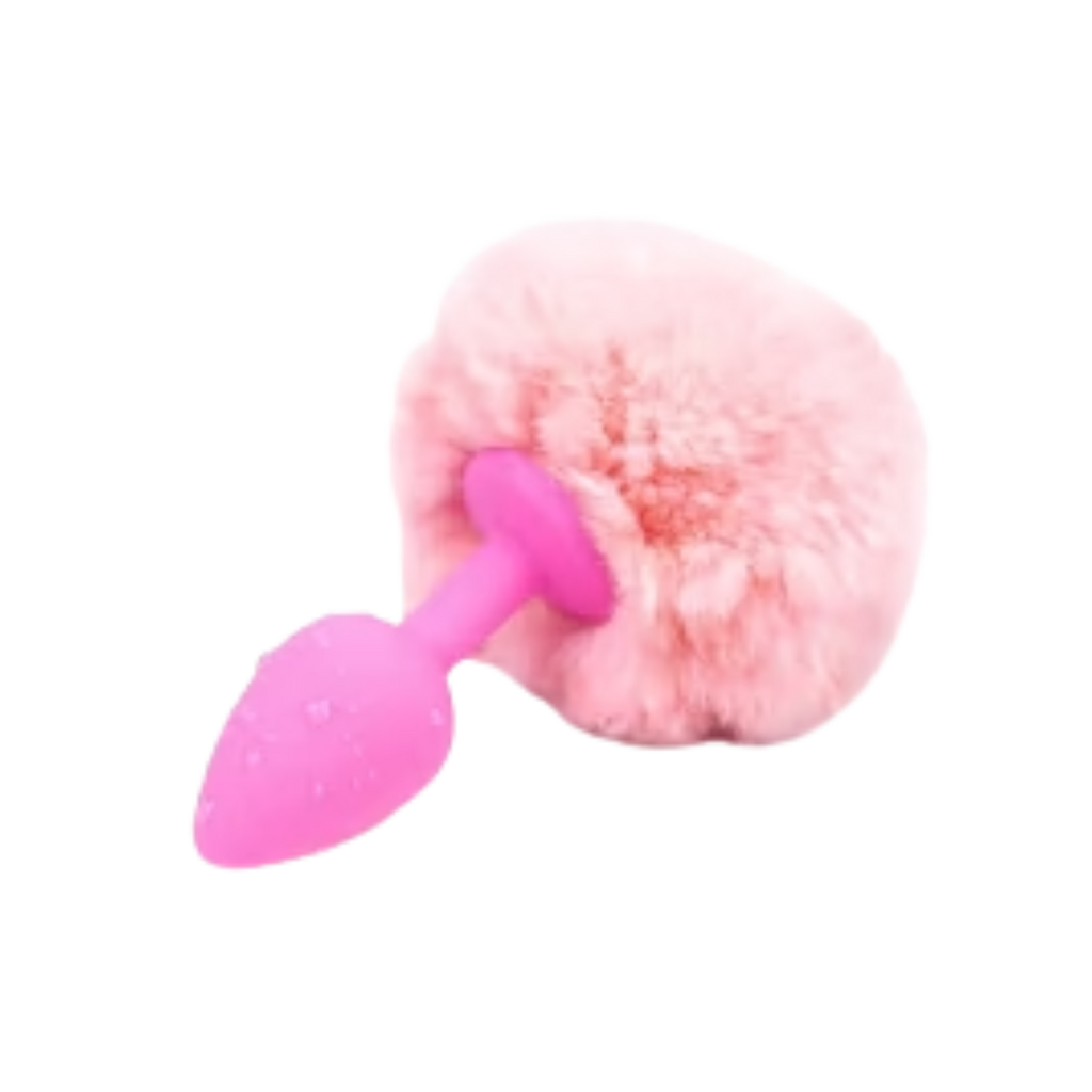 Plug anal cola de conejo rosa