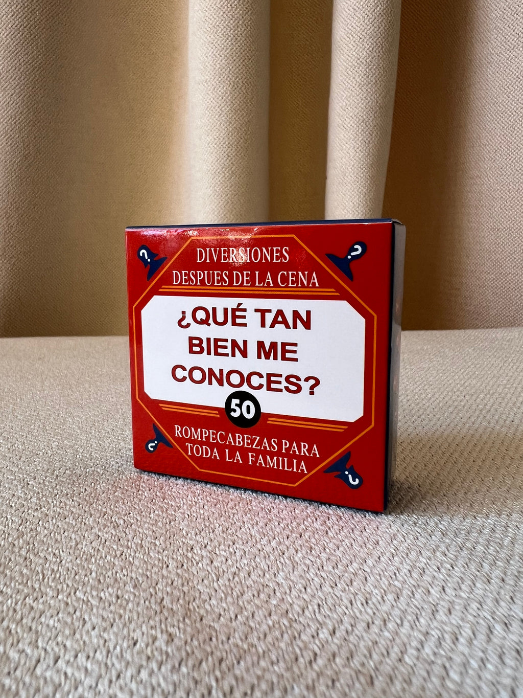 Juego de cartas - ¿Qué tan bien me conoces?
