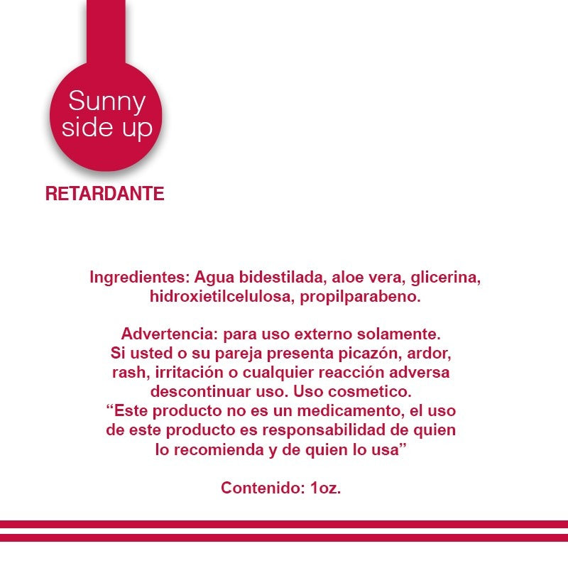 Lubricante Sunny Side Up Retardante 1 oz