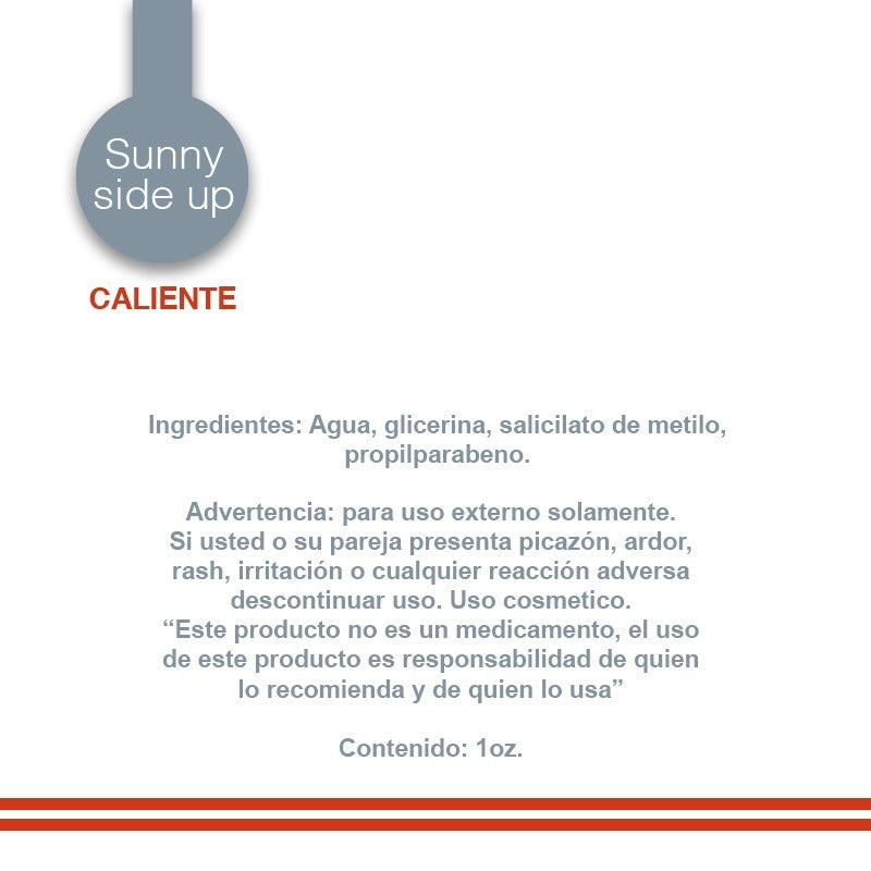 Lubricante Sunny Side Up Caliente 1 oz