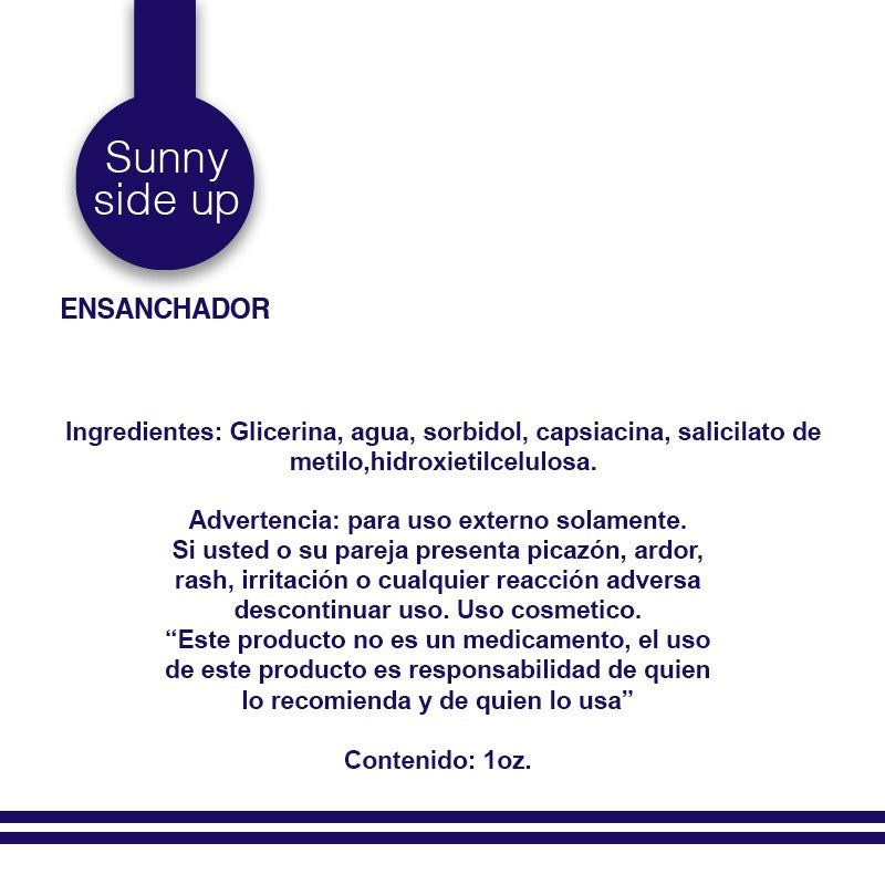 Lubricante Sunny Side Up Ensanchador 1 oz