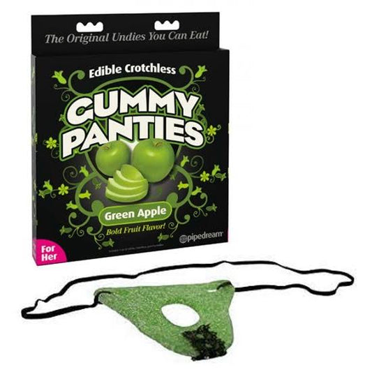 Gummy panties - lencería comestible sabor manzana verde