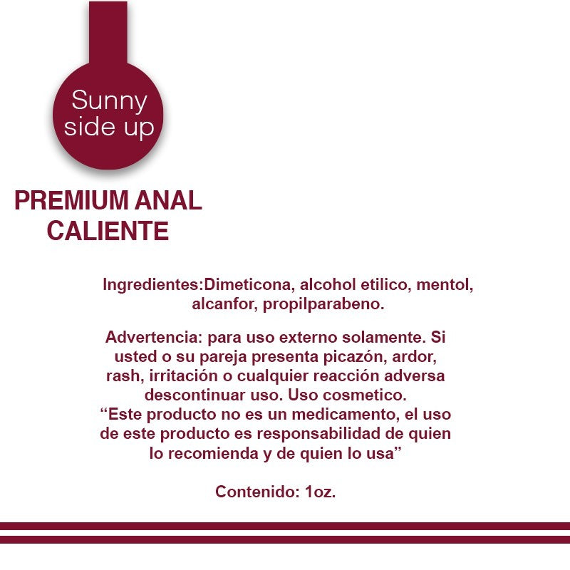 Lubricante Premium Anal Caliente 1 Oz – Sunny Side Up