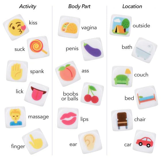 Dados eróticos emoji