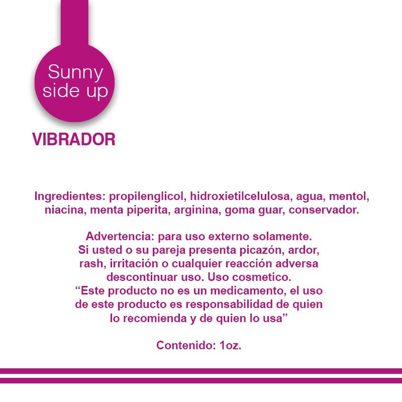 Lubricante Vibrador 1 Oz Sunny Side Up