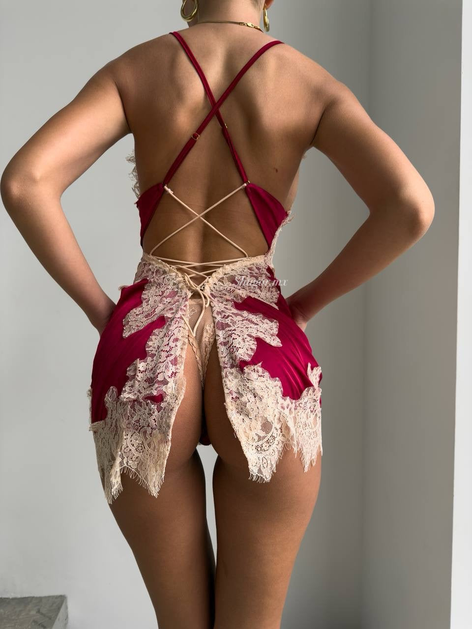 Crown babydoll rojo