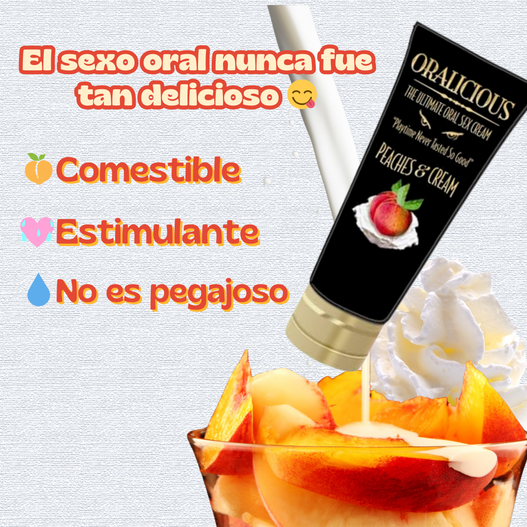 Oralicious crema para oral sabor Durazno con crema