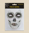 Sticker facial pedrería calavera