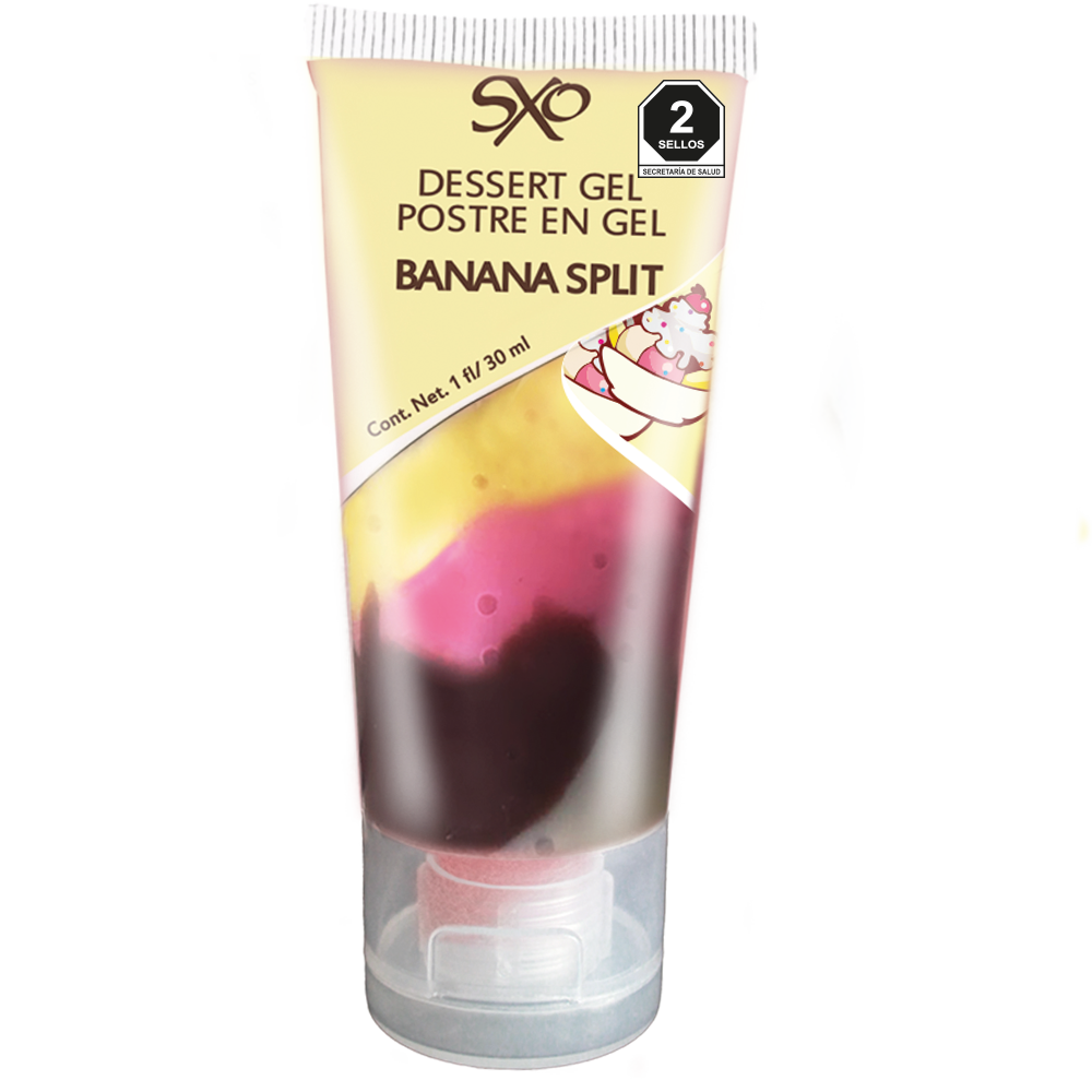 Postre en Gel - sabor Banana Split