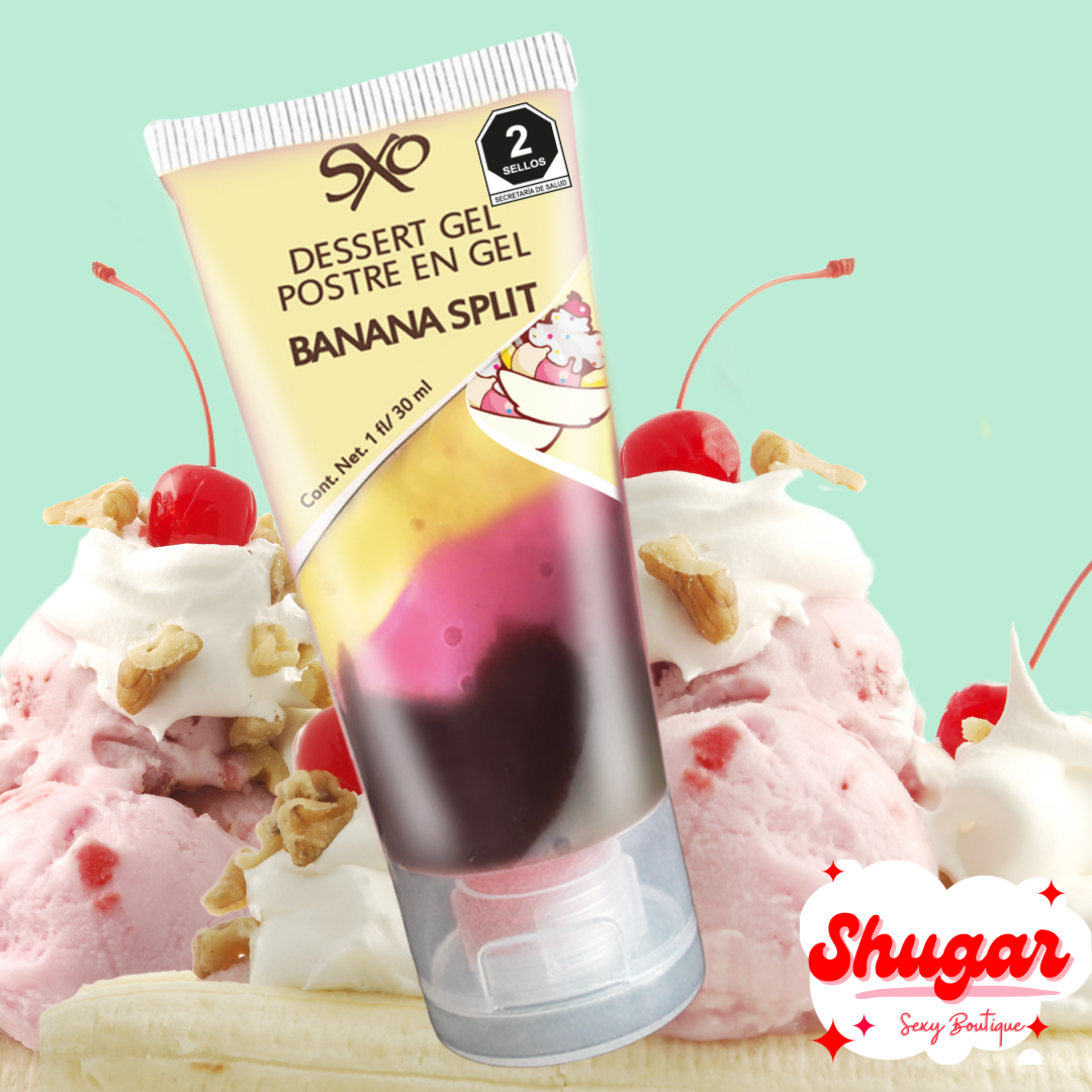 Postre en Gel - sabor Banana Split