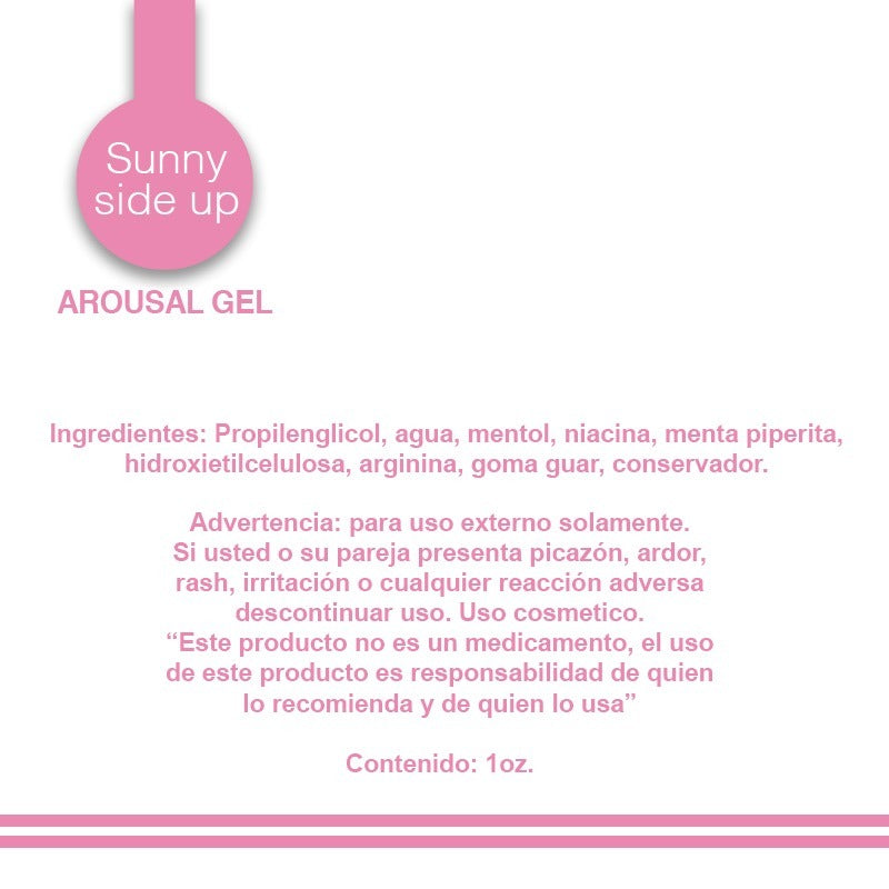 Lubricante Sunny Side Up Arousal Gel 1 oz