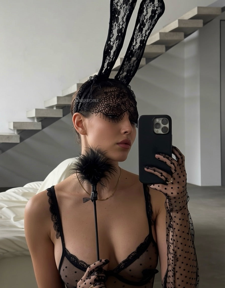 Veil Bunny - Orejas de coneja con encaje