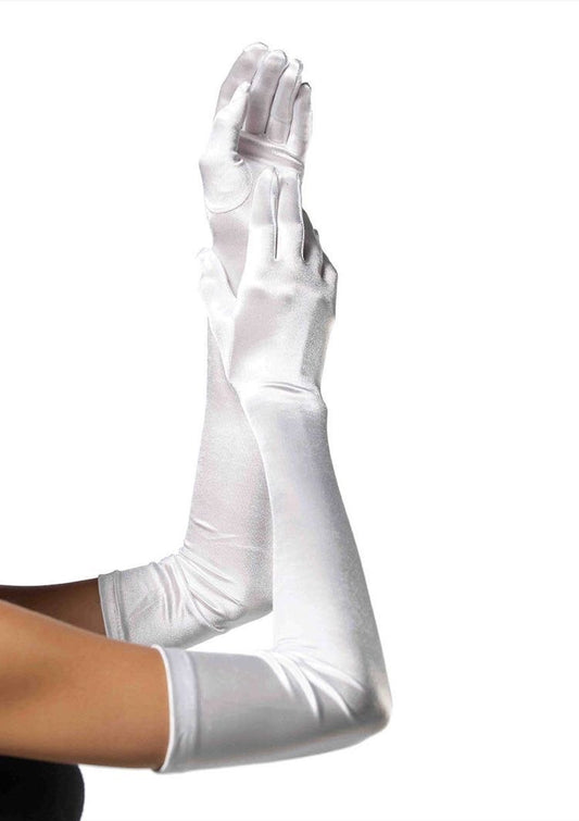 Guantes largos blancos