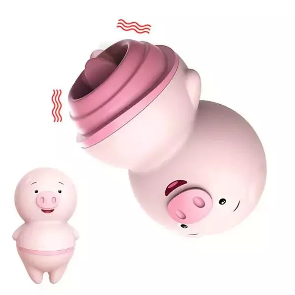 Vibrador lengua en forma de puerquito