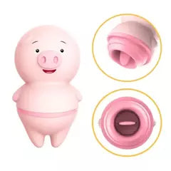 Vibrador lengua en forma de puerquito